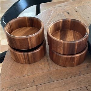 Teak salad bowls